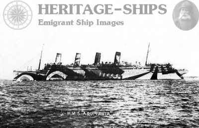 Aquitania, Cunard Line steamship - painted for war service
