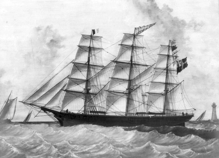 Edda, Capt. Andersen, Norwegian emigrant ship