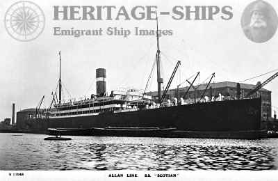 Allan Line steamship built 1898 at Belfast by Harland and Wolff.