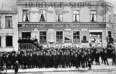 emigrants gathered outside the office of my great-great-grandfather Richard Solem on the day of departure. He was the head agent for the Allan & State Line in the northern regions of Norway and parts of Sweden