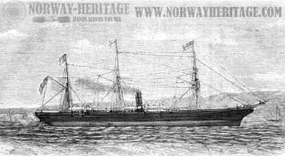 The S/S Ottawa departing 1866