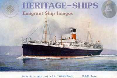Hesperian, Allan Line steamship