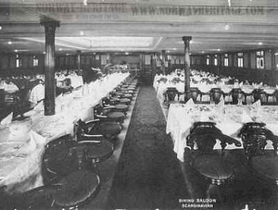 The Dining Saloon, Allan Line steamship