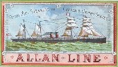 Allan Line trade card, steamship Parisian