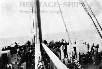 Haverford - troops on the fore-deck WW1