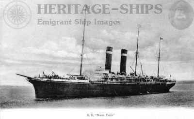 New York - American Line steamship