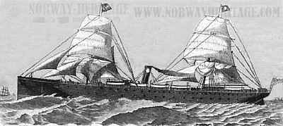 Picture of the American Line sister ships S/S Illinois and S/S Indiana