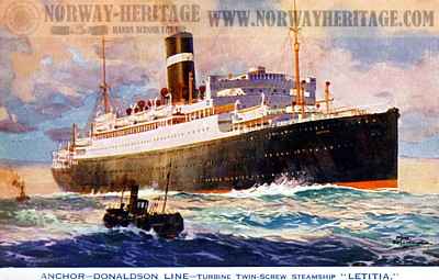 Letitia, Anchor Line steamship