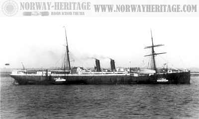 The Anchor Line steamship Furnessia before rebuilding in 1891