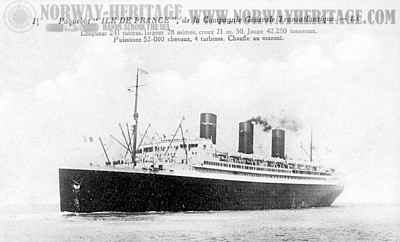 Ile de France, French Line steamship
