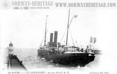 La Normandie, French Line steamship after rebuilding in 1894