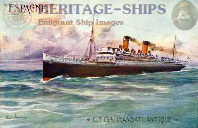Espagne, French Line steamship