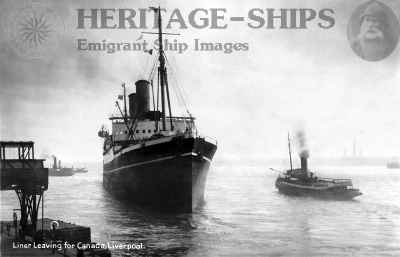 Montrose (2) - Canadian Pacific steamship - departing Liverpool for Canada