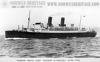 Duchess of Bedford, Canadian Pacific Line steamship