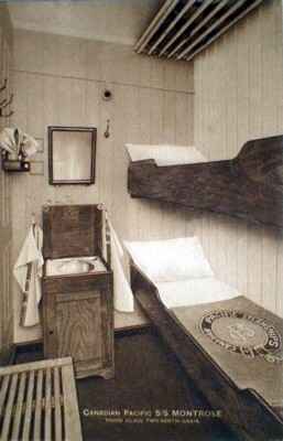 3rd class stateroom on the Candadian Pacific Line steamship Montrose
