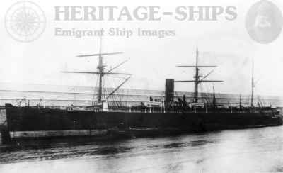 Gallia, Cunard Line steamship - at port
