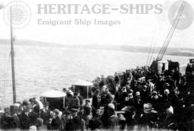 Ivernia - steerage passengers on deck