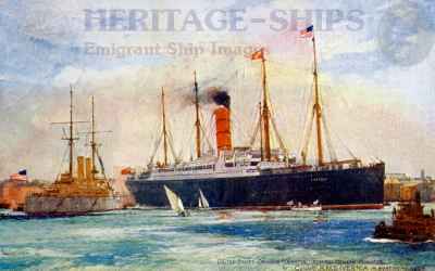 Cunard Line steamship Ivernia - at Boston