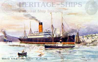 Pannonia, Cunard Line steamship - at Fiume