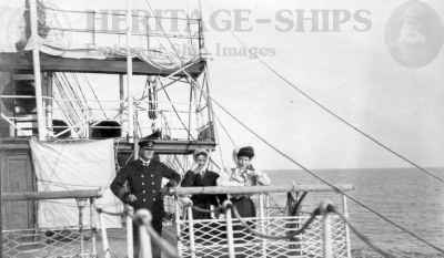 S/S Umbria, Cunard Line - Capt. Charles and passengers, Oct. 1907