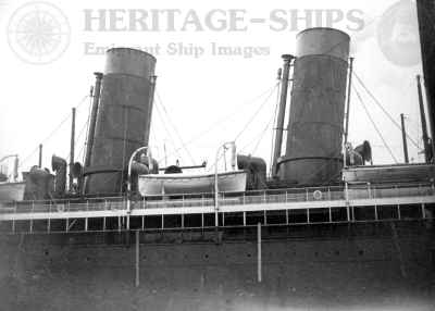 The Cunard Line steamship Umbria - funnels