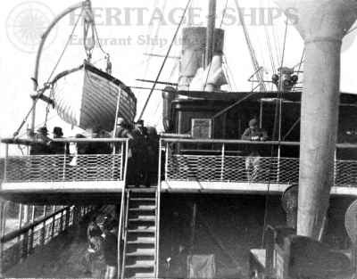 Etruria, Cunard Line steamship - photo taken on the deck by a passenger in 1890