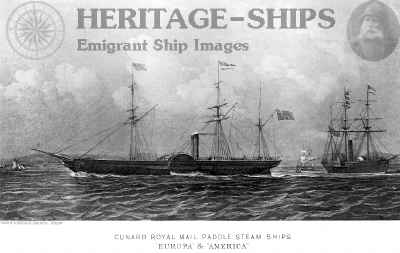 America and Europa, Cunard Line steamships