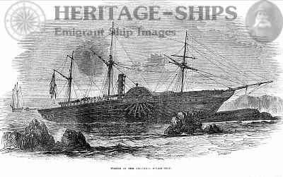 Columbia, Cunard Line steamship wrecked near Cape Sable 1843