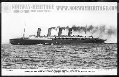 S/S Lusitania, Cunard Line