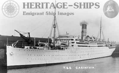 Carinthia (2), Cunard Line steamship - in cruising colors