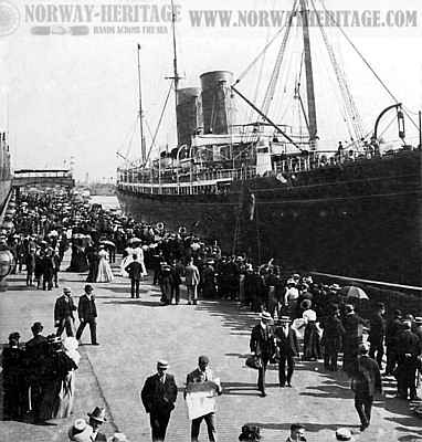 The Cunard Line steamship Umbria departing Liverpool with emigrants for New York