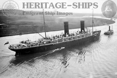 Campania - Cunard Line steamship, - Bird's-eye view