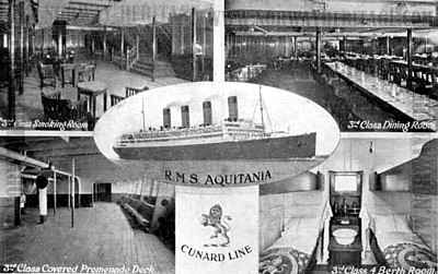 RMS Aquitania, 3rd class accommodation