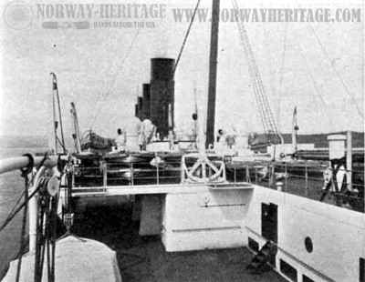 RMS Aquitania, the boat deck