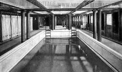 RMS Aquitania, swimming gymnasium