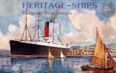 Carpathia, Cunard Line steamship - at Fiume