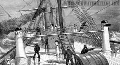 On deck of the Cunard Line steamship Gallia