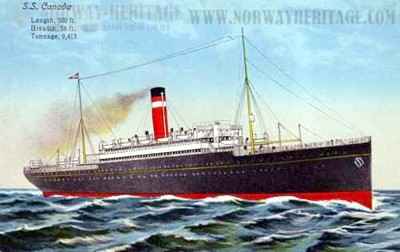 Canada, Dominion Line steamship