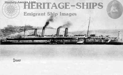 Deutschland (3), Hamburg America Line steamship - calling at Dover