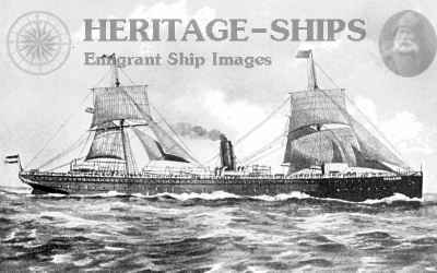 Gellert, Hamburg America Line steamship - pre 1881 image