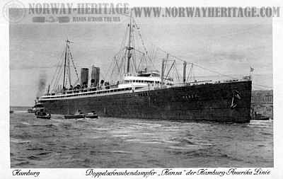 Hansa (2), Hamburg America Line steamship