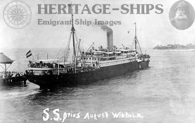 Prinz August Wilhelm, Hamburg America Line steamship