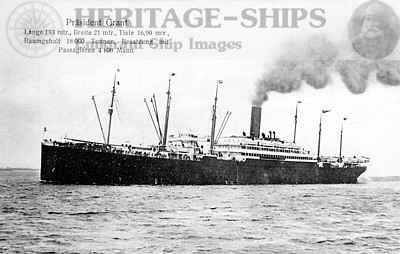 President Grant, Hamburg America Line steamship