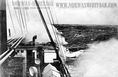 Moltke, Hamburg America Line steamship in heavy seas