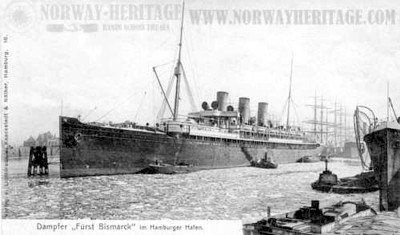 Furst Bismarck (1), Hamburg America Line steamship at Hamburg