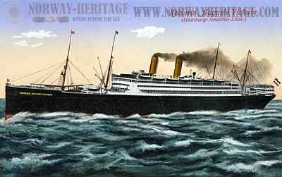 Hamburg America Line steamship Kaiserin Auguste Victoria