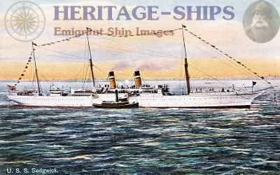 Inman Line steamship City of Chester as the USS Sedgewick