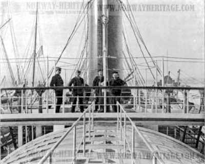 Officers on the bridge of the City of New York (3)