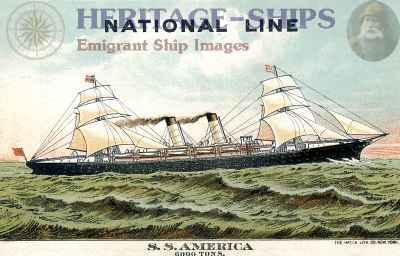 America (1), National Line steamship
