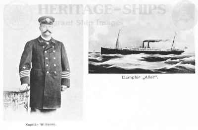 Aller, Norddeutscher Lloyd steamship - capt. Wilhelmi